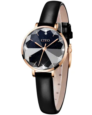 Quartz Women Watch | Leather Band | CIVO 8128C