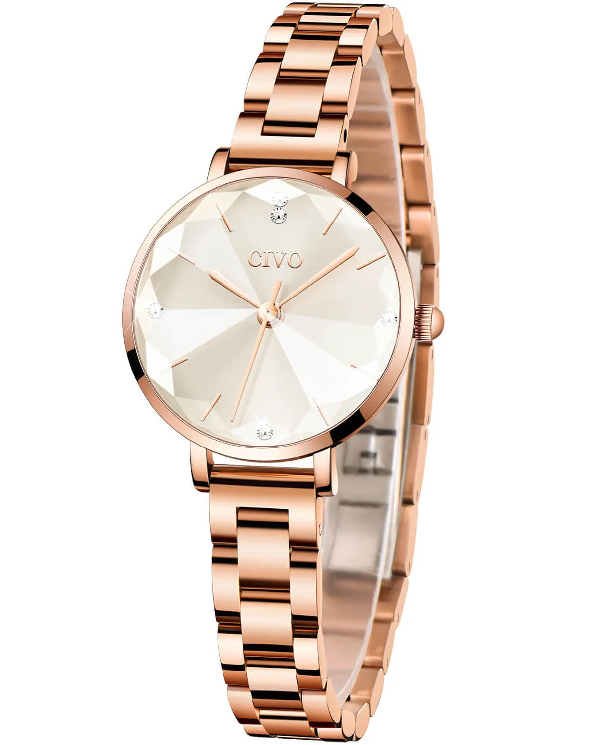 Quartz Women Watch | Stainless Steel Band | CIVO 8128C