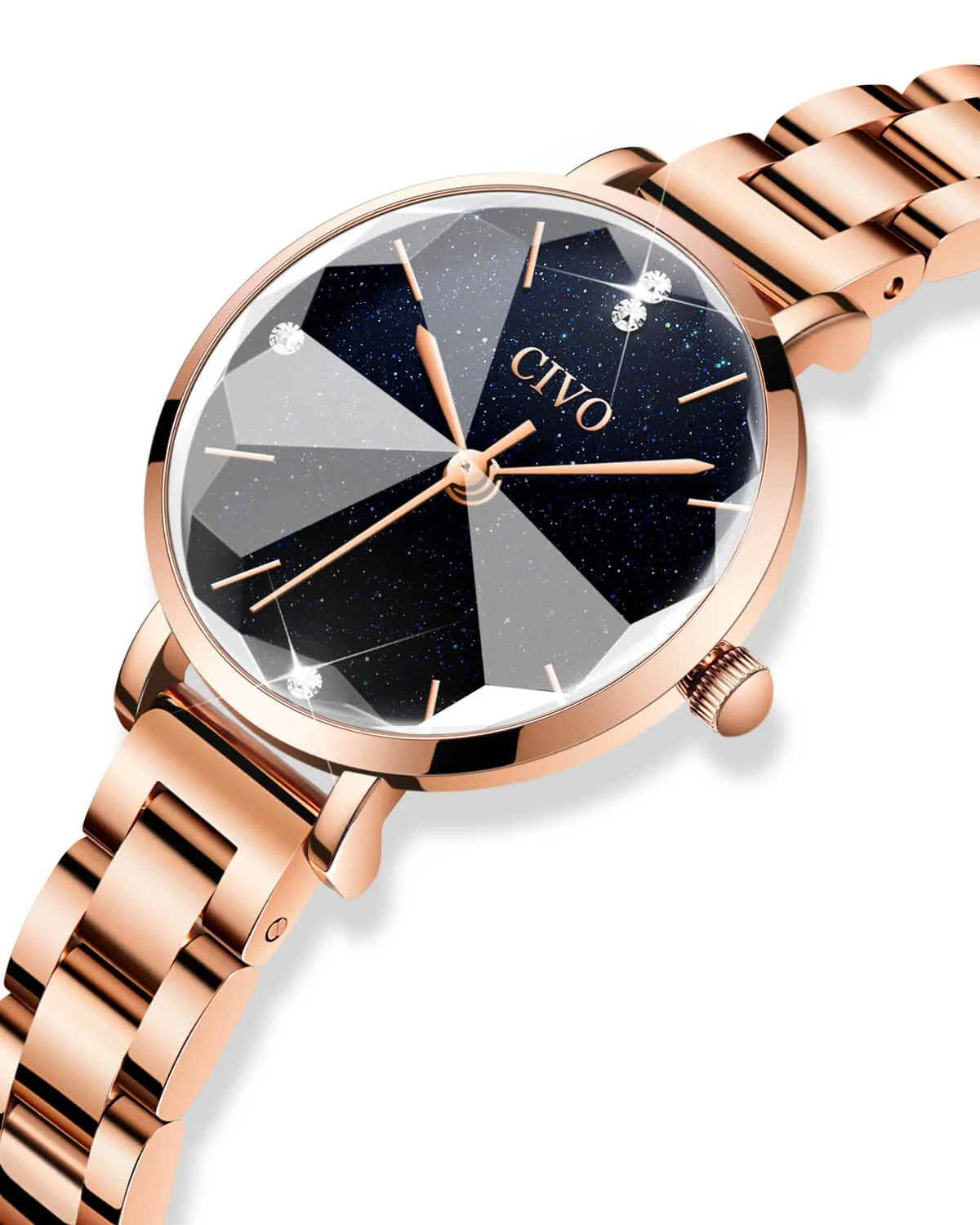 Quartz Women Watch | Stainless Steel Band | CIVO 8128C