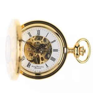 Royal Observatory Greenwich Gold Half Hunter Pocket Watch