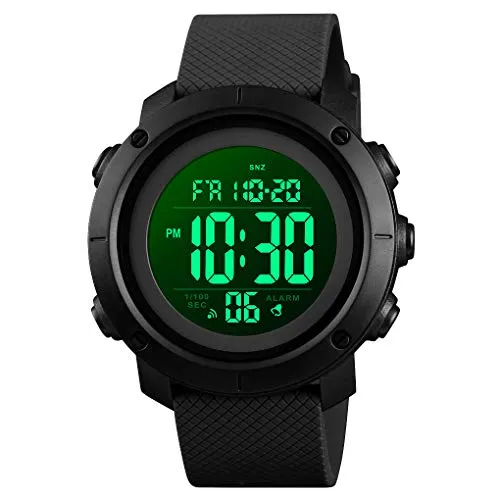 SKMEI Black Digital Black Dial Sports Men's and Boy's Watch