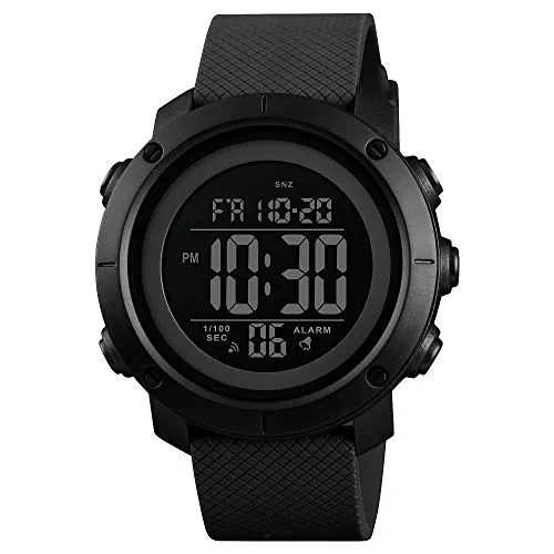 SKMEI Black Digital Black Dial Sports Men's and Boy's Watch