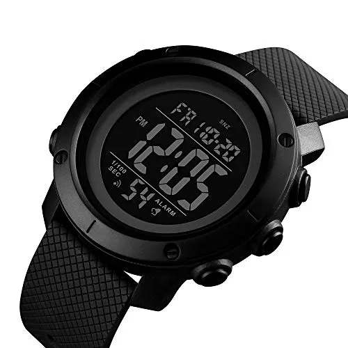 SKMEI Black Digital Black Dial Sports Men's and Boy's Watch