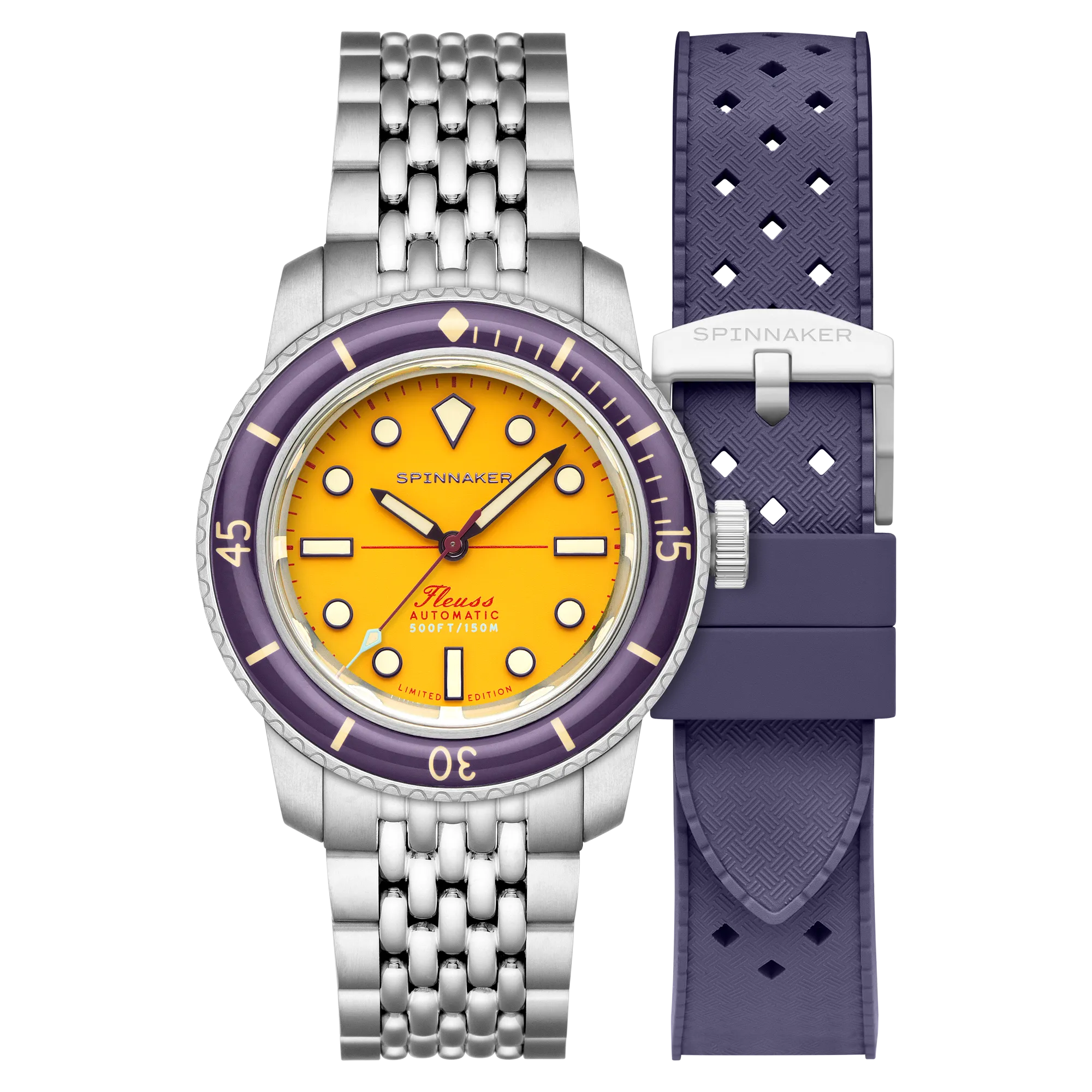 Spinnaker Fleuss 40 Automatic 145TH Limited Edition Mustard Yellow Men's Watch SP-5133-55