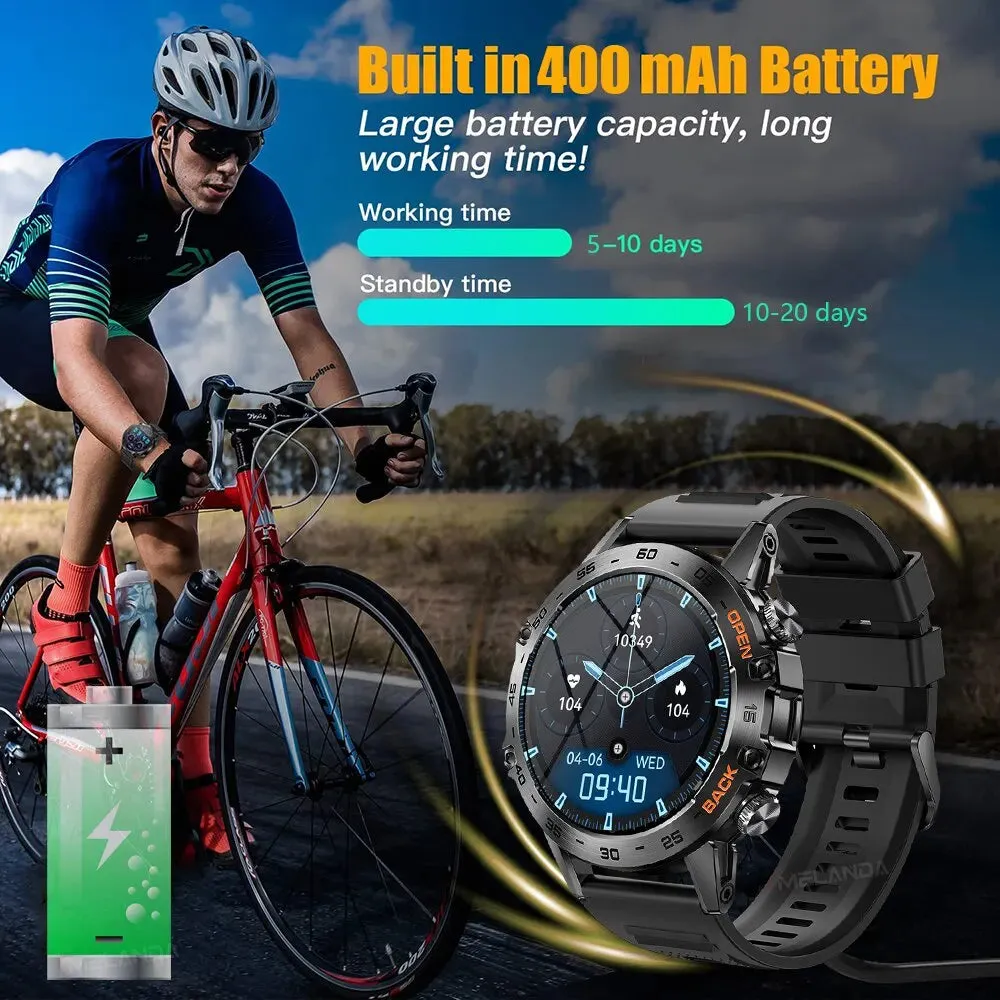 Steel 1.39" Bluetooth Call Smart Watch Men Sports Fitness Watches IP68 Waterproof Smartwatch for Xiaomi Android IOS