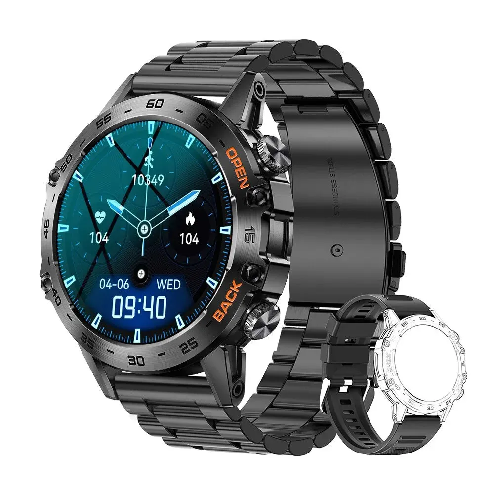 Steel 1.39" Bluetooth Call Smart Watch Men Sports Fitness Watches IP68 Waterproof Smartwatch for Xiaomi Android IOS