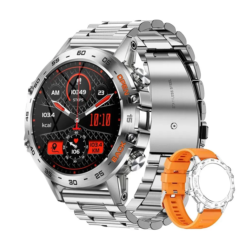 Steel 1.39" Bluetooth Call Smart Watch Men Sports Fitness Watches IP68 Waterproof Smartwatch for Xiaomi Android IOS