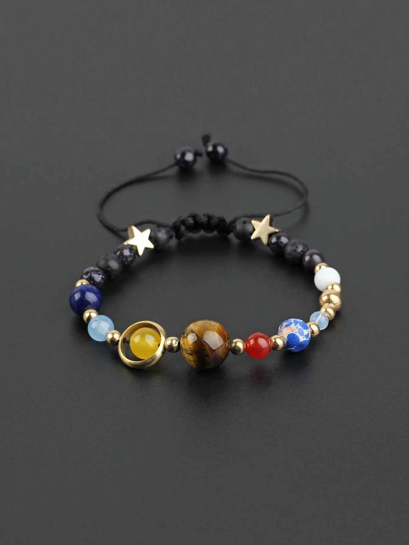 Stone & Star Decor Bracelet Adjustable Fit Unique Bracelet for Men Women