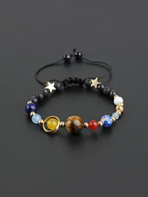 Stone & Star Decor Bracelet Adjustable Fit Unique Bracelet for Men Women