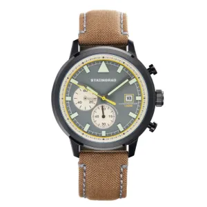 Trooper Chronograph. Grey Dial. Brown Cordura Strap. SG-2266-02