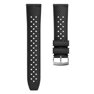 Tropical Ocean FKM Fluoro Rubber Watch Strap - Black