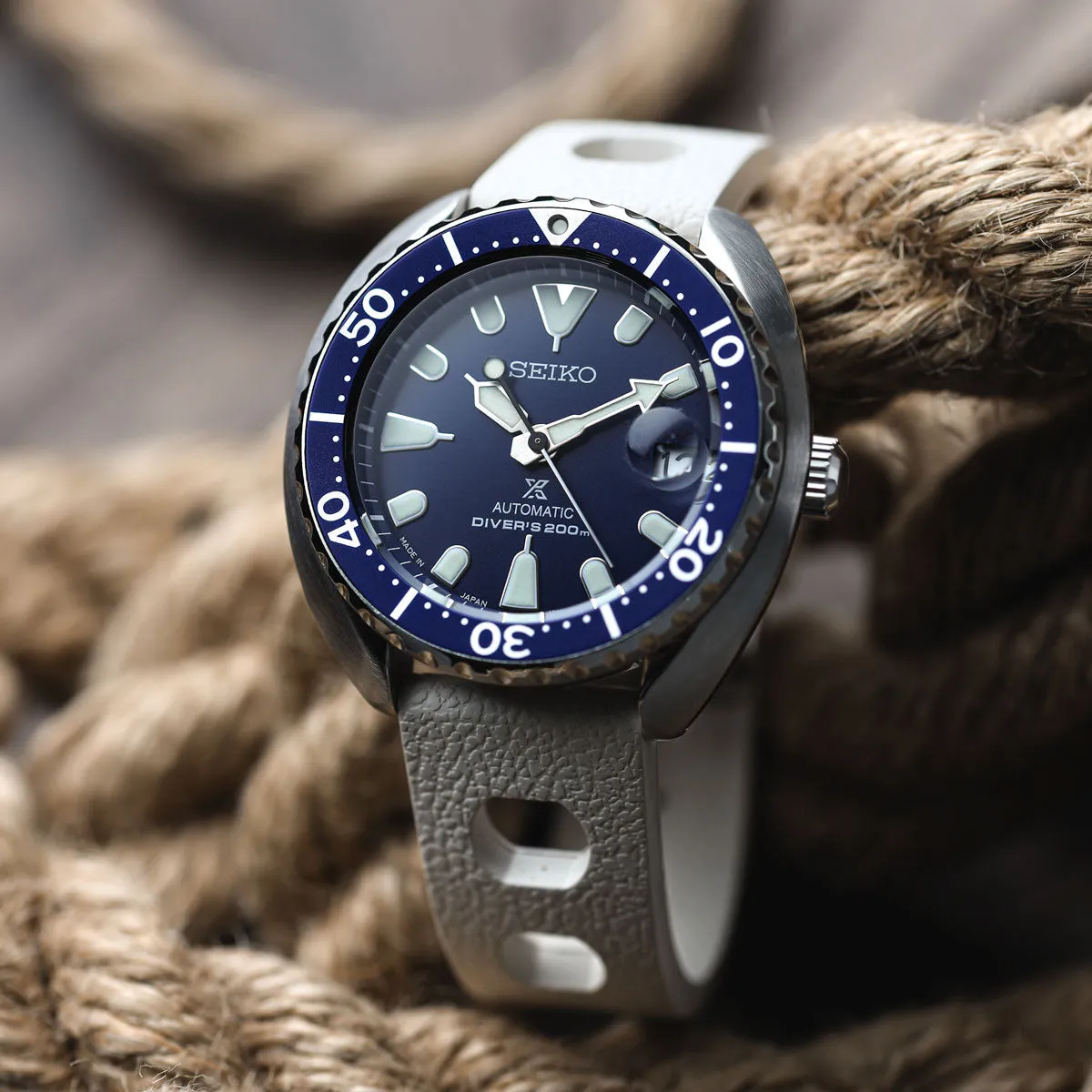 Tropical Regis FKM Rubber Watch Strap - Blue