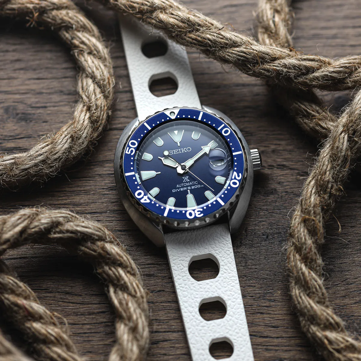 Tropical Regis FKM Rubber Watch Strap - Blue