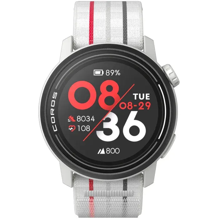 Unisex PACE 3 GPS Sport Watch - White / Nylon Band