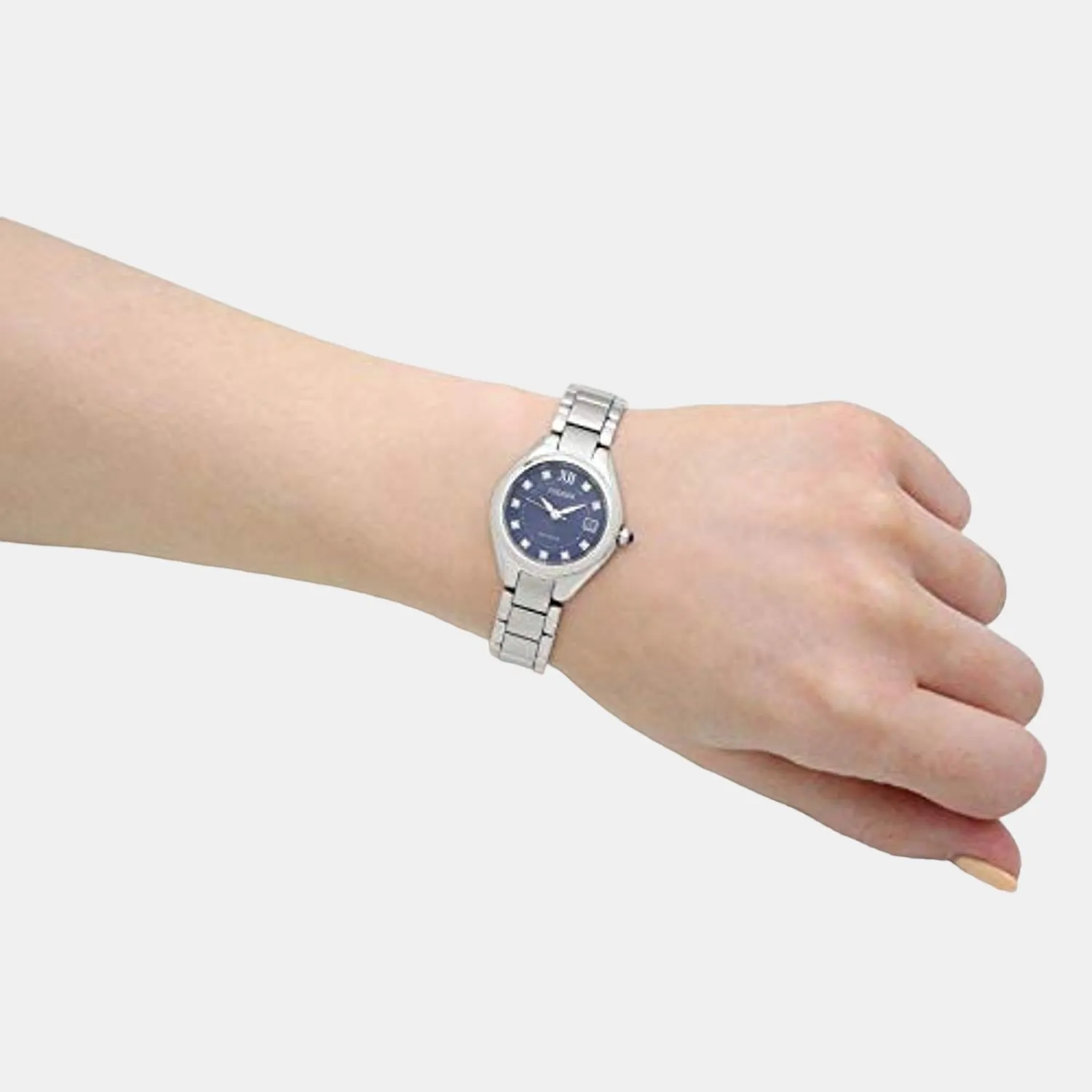 Women's Blue Analog Stainless Steel Eco-Drive Watch EW2540-83L