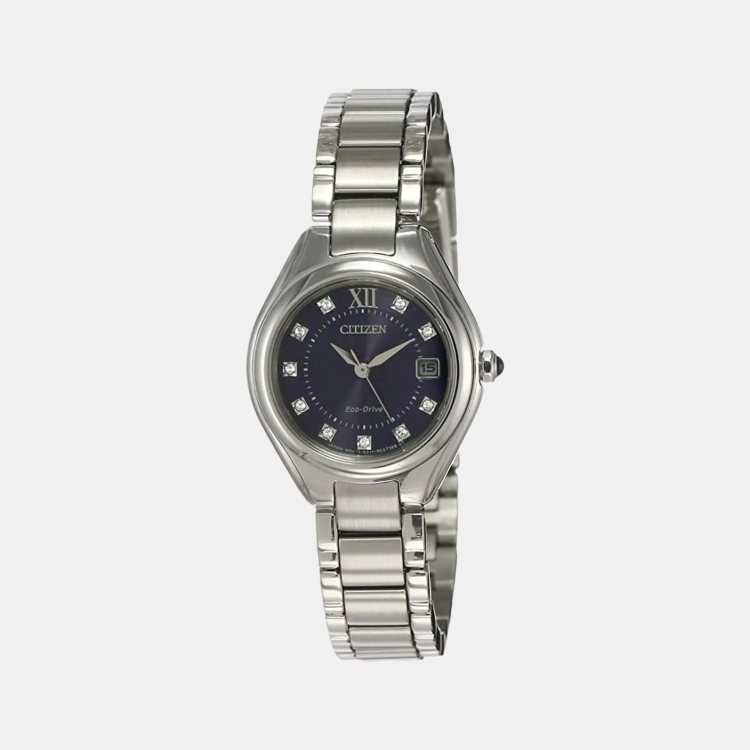 Women's Blue Analog Stainless Steel Eco-Drive Watch EW2540-83L