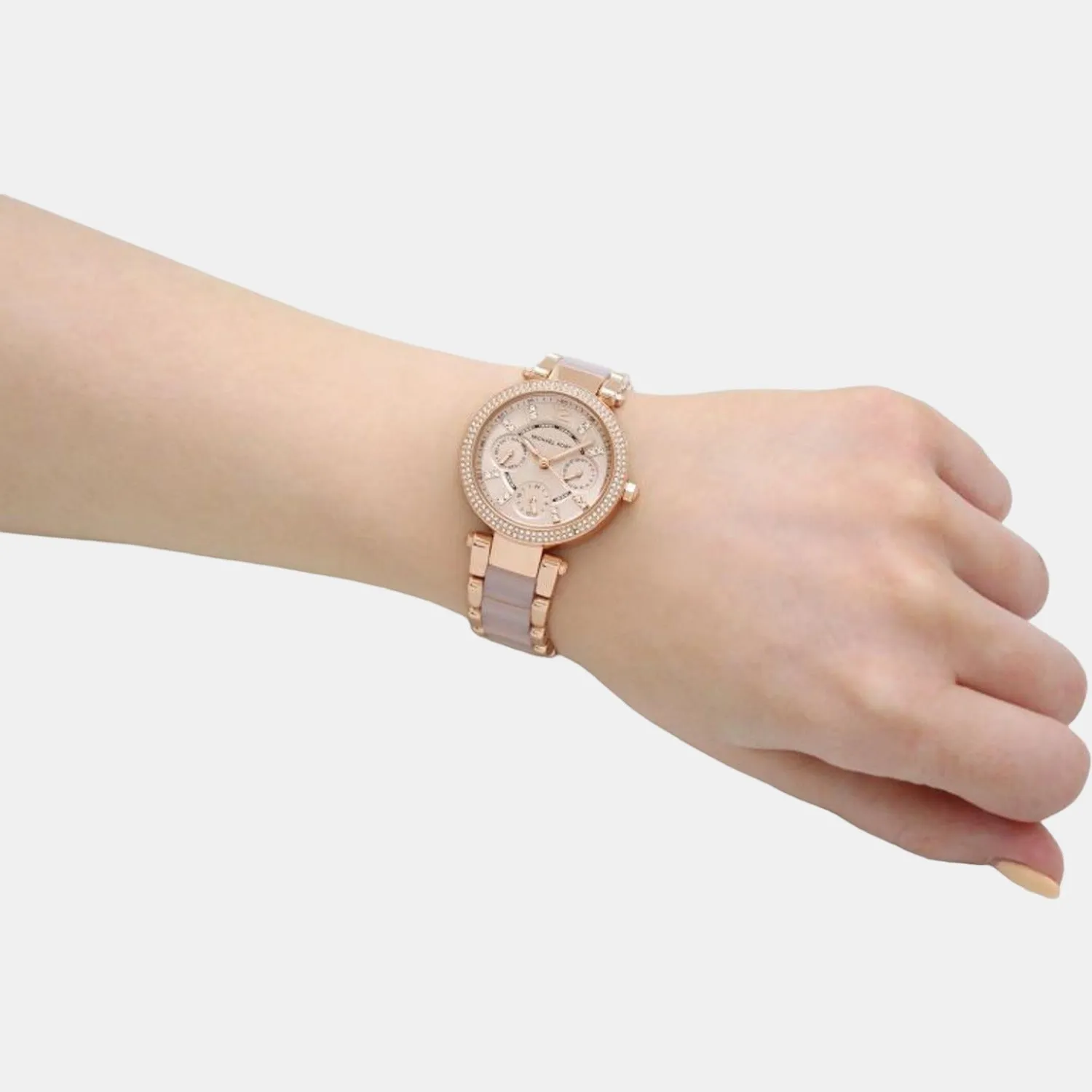 Women's Rose Gold Stainless Steel Chronograph Watch MK6110