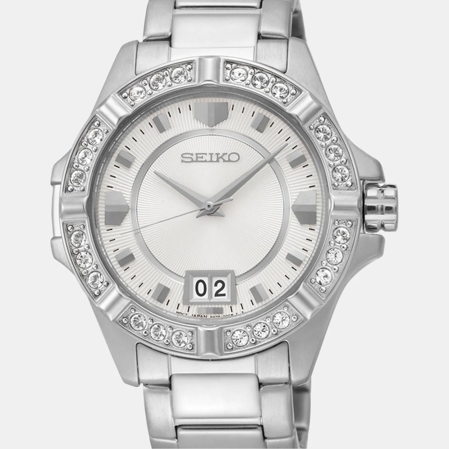 Women's White Analog Stainless Steel Watch SUR809P1