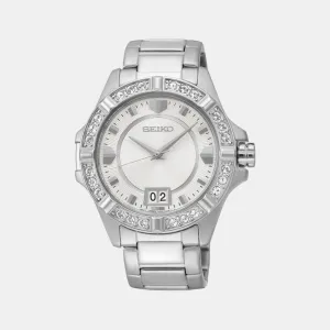 Women's White Analog Stainless Steel Watch SUR809P1